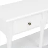 Fehér szerelt fa tálalóasztal 110x30x76 cm