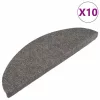 10 db fekete öntapadó lépcsőszőnyeg 56 x 17 x 3 cm