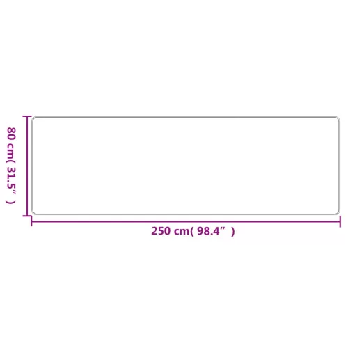 Antracitszürke szizálhatású futószőnyeg 80 x 250 cm