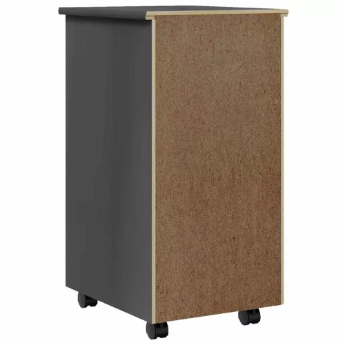 MOSS szürke tömör fenyőfa görgős szekrény fiókokkal