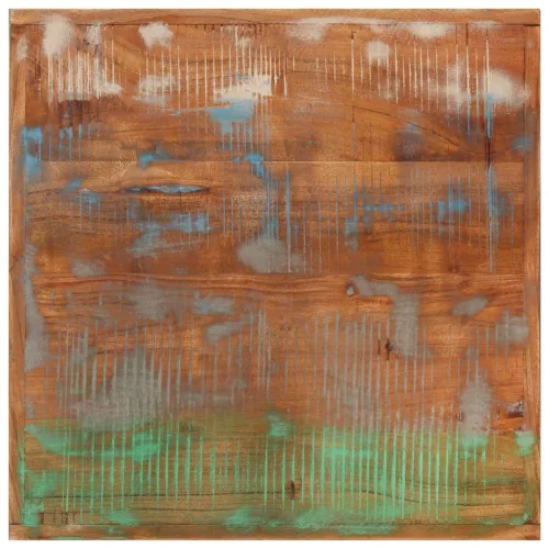 Tömör újrahasznosított fa és vas bárasztal 55 x 55 x 107 cm