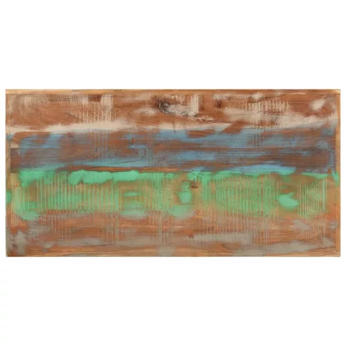 Tömör újrahasznosított fa és vas bárasztal 110 x 55 x 107 cm