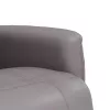 Szürke műbőr dönthető fotel lábtartóval