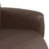 Barna műbőr dönthető fotel lábtartóval