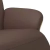 Barna műbőr dönthető fotel lábtartóval