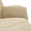 Krémszínű szövet dönthető fotel lábtartóval