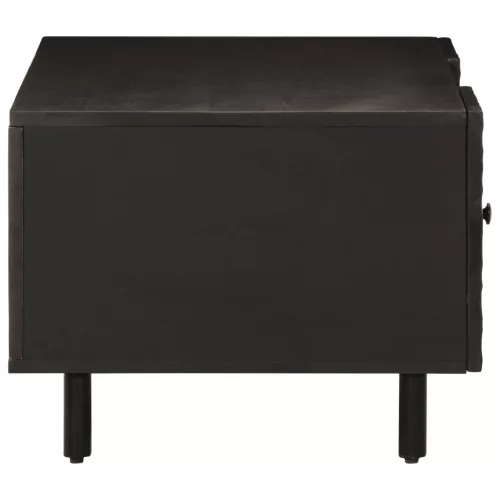 Fekete tömör mangófa dohányzóasztal 100 x 54 x 40 cm