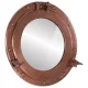 Alumínium és üveg fali lőrés tükör Ø38 cm