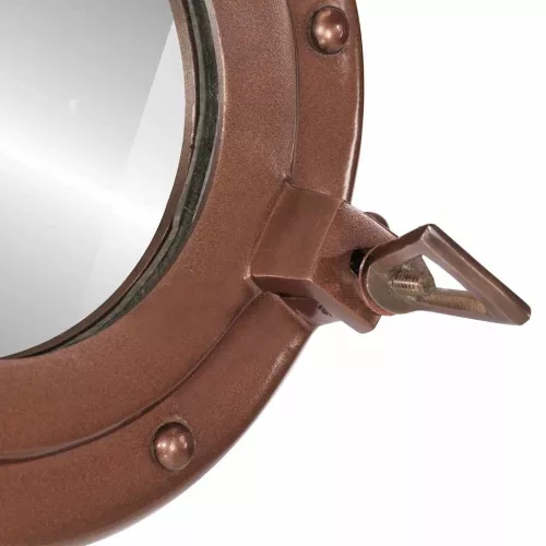 Alumínium és üveg fali lőrés tükör Ø38 cm