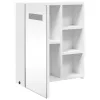 Fehér tükrös fürdőszobaszekrény LED-del 45 x 13 x 52 cm