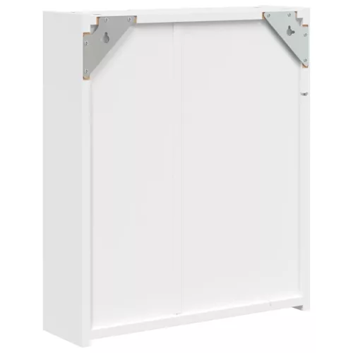 Fehér tükrös fürdőszobaszekrény LED-del 45 x 13 x 52 cm
