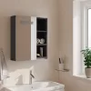 Szürke tükrös fürdőszobaszekrény LED-del 45 x 13 x 52 cm