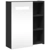 Fekete tükrös fürdőszobaszekrény LED-del 45 x 13 x 52 cm