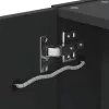 Fekete tükrös fürdőszobaszekrény LED-del 45 x 13 x 52 cm