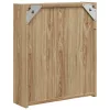 Tölgyszínű tükrös fürdőszobaszekrény LED-del 45 x 13 x 52 cm