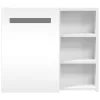 Fehér tükrös fürdőszobaszekrény LED-del 60 x 13 x 52 cm