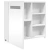 Fehér tükrös fürdőszobaszekrény LED-del 60 x 13 x 52 cm