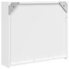 Fehér tükrös fürdőszobaszekrény LED-del 60 x 13 x 52 cm