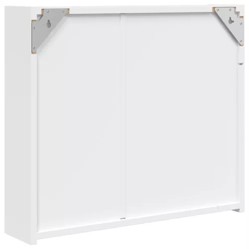 Fehér tükrös fürdőszobaszekrény LED-del 60 x 13 x 52 cm