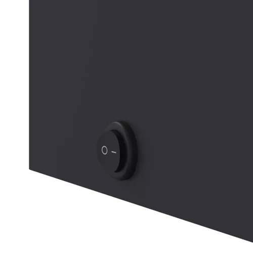 Szürke tükrös fürdőszobaszekrény LED-del 60 x 13 x 52 cm
