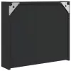 Fekete tükrös fürdőszobaszekrény LED-del 60 x 13 x 52 cm