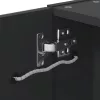 Fekete tükrös fürdőszobaszekrény LED-del 60 x 13 x 52 cm