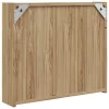 Tölgyszínű tükrös fürdőszobaszekrény LED-del 60 x 13 x 52cm