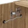Tölgyszínű tükrös fürdőszobaszekrény LED-del 60 x 13 x 52cm