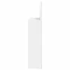 Fehér ívelt tükrös fürdőszobaszekrény LED-del 42 x 13 x 70 cm