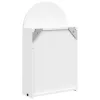 Fehér ívelt tükrös fürdőszobaszekrény LED-del 42 x 13 x 70 cm