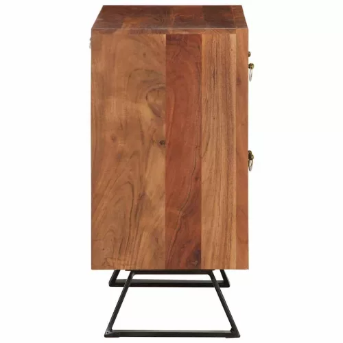 Fiókos szekrény mézbarna 70x35x70 cm tömörfa akácfa