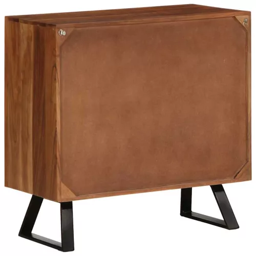 Fiókos szekrény mézbarna 70x35x70 cm tömörfa akácfa