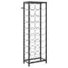 Fekete kovácsoltvas bortartó 27 palackhoz 34 x 18 x 100 cm
