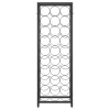 Fekete kovácsoltvas bortartó 27 palackhoz 34 x 18 x 100 cm
