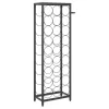 Fekete kovácsoltvas bortartó 27 palackhoz 34 x 18 x 100 cm