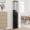 Fekete kovácsoltvas bortartó 57 palackhoz 34 x 18 x 200 cm