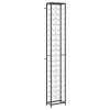 Fekete kovácsoltvas bortartó 57 palackhoz 34 x 18 x 200 cm