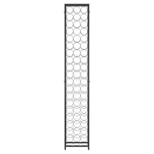Fekete kovácsoltvas bortartó 57 palackhoz 34 x 18 x 200 cm