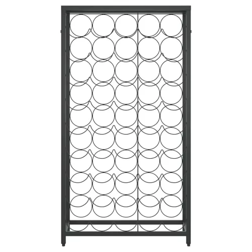 Fekete kovácsoltvas bortartó 45 palackhoz 54 x 18 x 100 cm