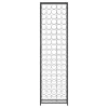 Fekete kovácsoltvas bortartó 95 palackhoz 54 x 18 x 200 cm
