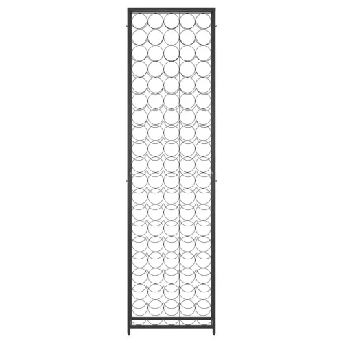 Fekete kovácsoltvas bortartó 95 palackhoz 54 x 18 x 200 cm