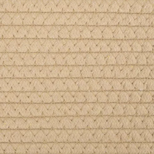 Bézs és fehér pamut tárolókosár Ø40 x 35 cm