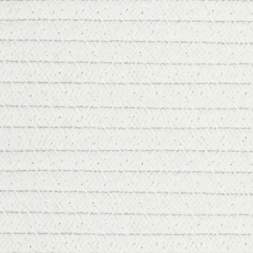 Barna-fehér pamut tárolókosár fedéllel Ø37 x 50 cm