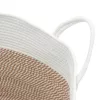 Barna-fehér pamut tárolókosár Ø51 x 33 cm