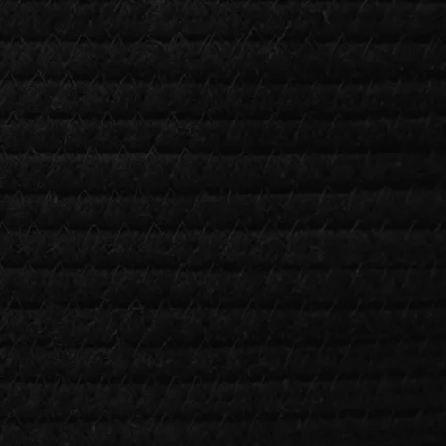 Fehér-fekete pamut tárolókosár fedéllel Ø40 x 35 cm
