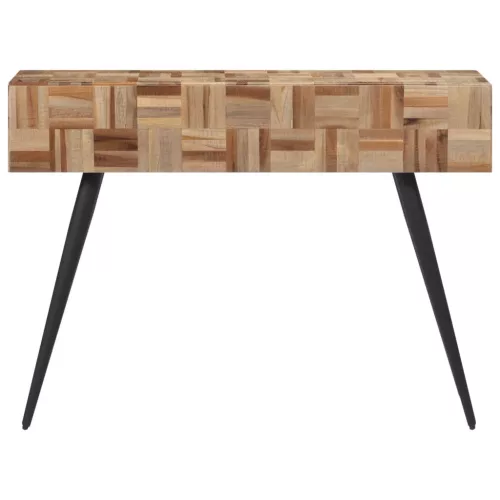 Tömör újrahasznosított tíkfa tálalóasztal 110 x 34 x 80 cm