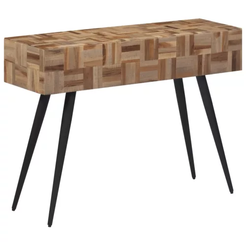 Tömör újrahasznosított tíkfa tálalóasztal 110 x 34 x 80 cm