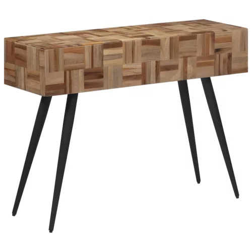 Tömör újrahasznosított tíkfa tálalóasztal 110 x 34 x 80 cm