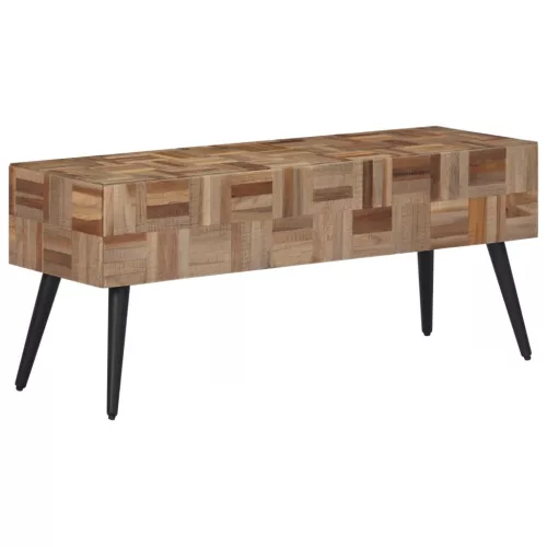 Tömör újrahasznosított tíkfa pad 110 x 35 x 45 cm