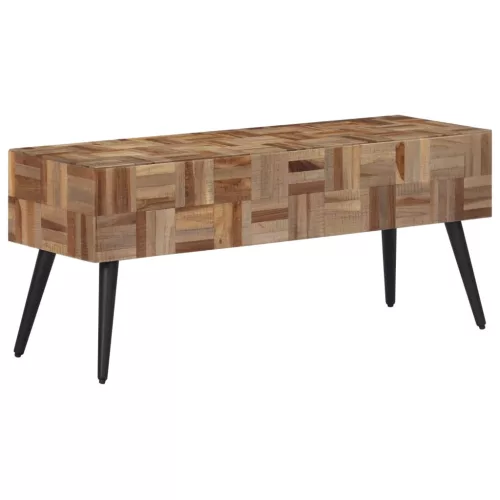 Tömör újrahasznosított tíkfa pad 110 x 35 x 45 cm